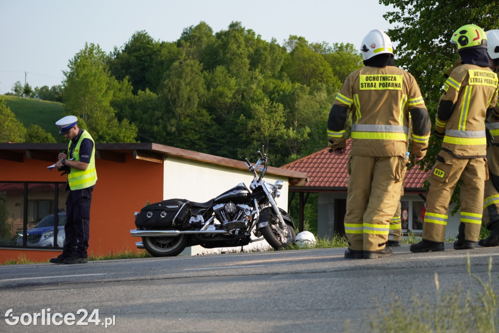 Zderzenie motocykla w Łużnej (27.05.)