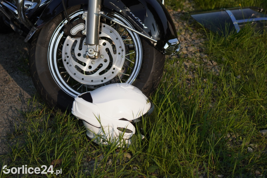 Zderzenie motocykla w Łużnej (27.05.)