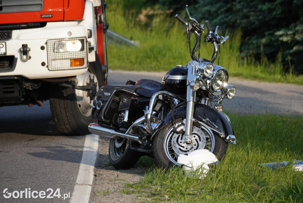 Zderzenie motocykla w Łużnej (27.05.)
