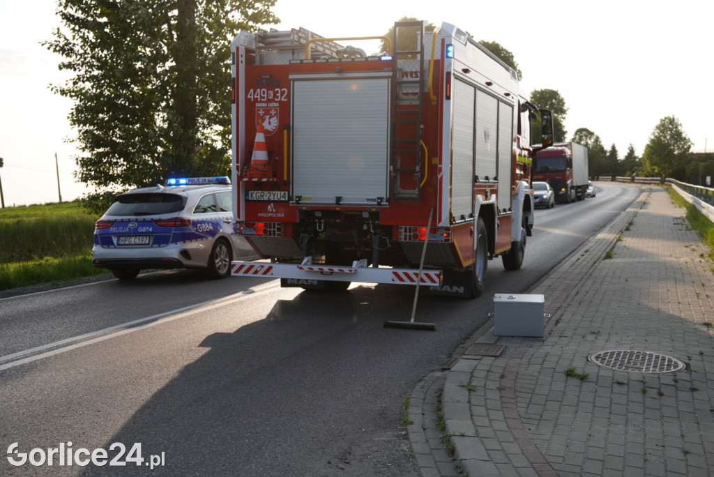 Zderzenie motocykla w Łużnej (27.05.)