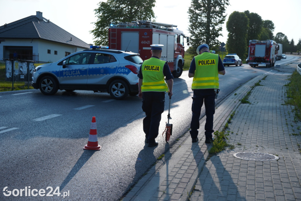 Zderzenie motocykla w Łużnej (27.05.)