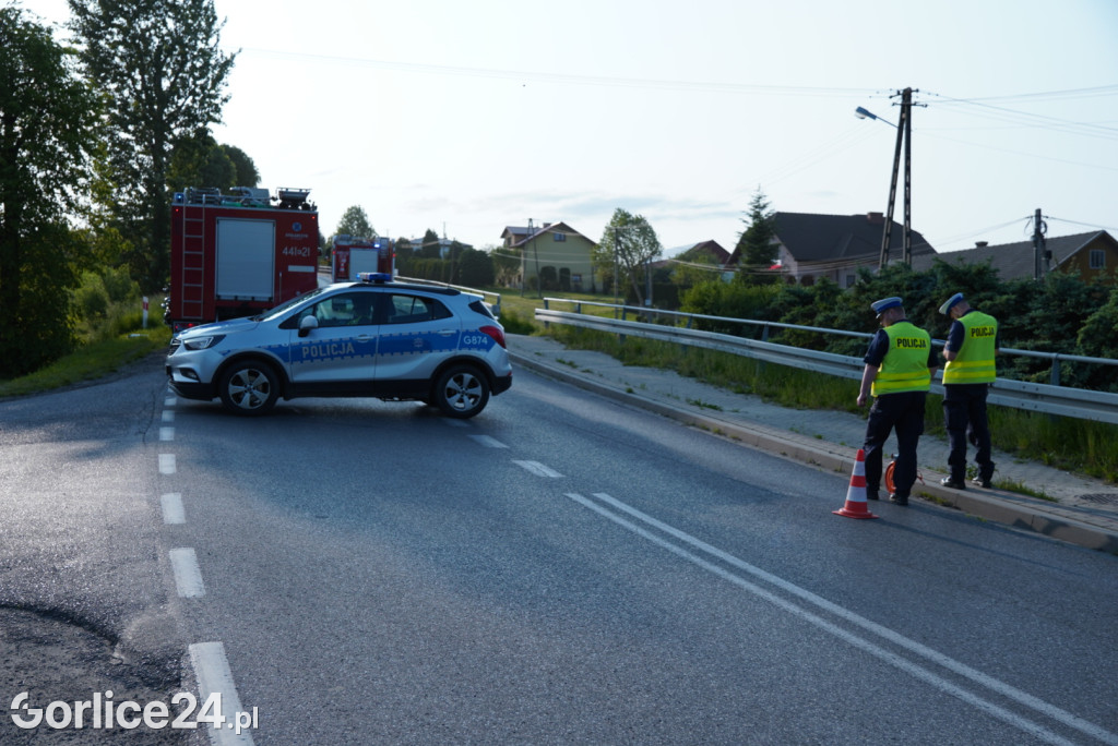 Zderzenie motocykla w Łużnej (27.05.)