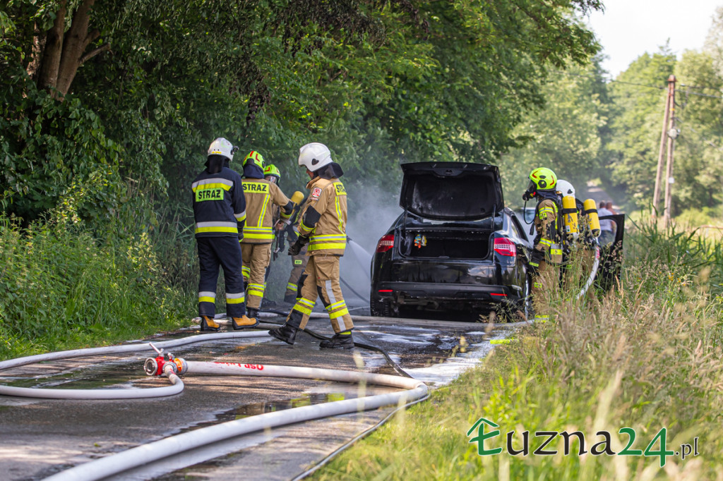 Pożar samochodu w Łużnej (19.06.)
