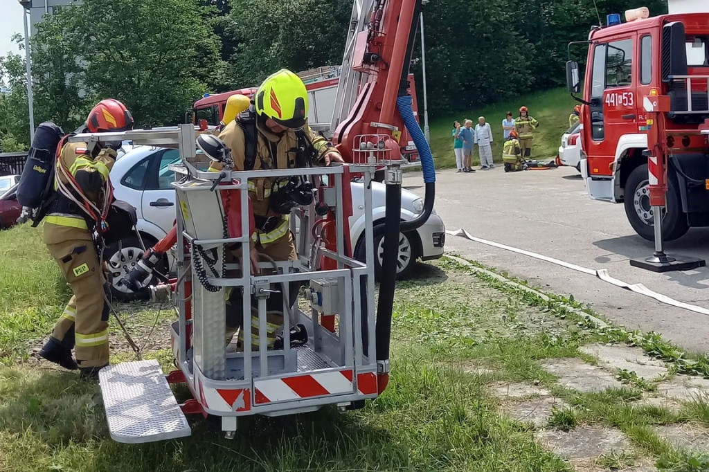 Strażackie ćwiczenia w gorlickim szpitalu