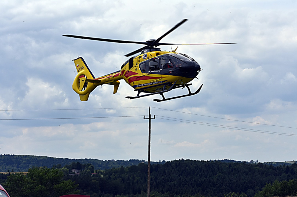 Wypadek ciągnika w Rożnowicach (07.07.)