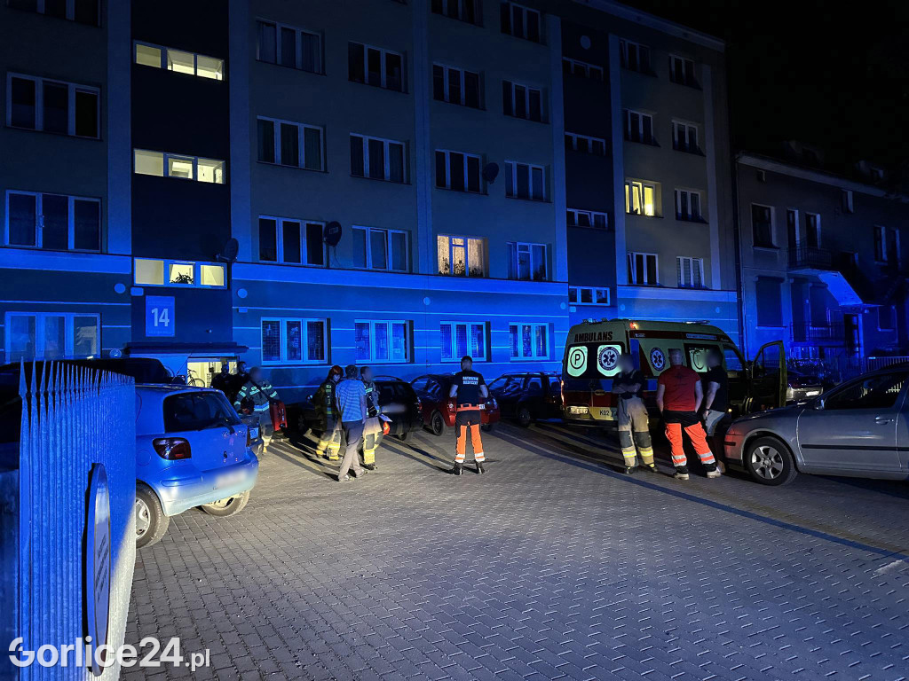 Gorlice. Pożar w mieszkaniu przy ul. 3 Maja (23.07.)