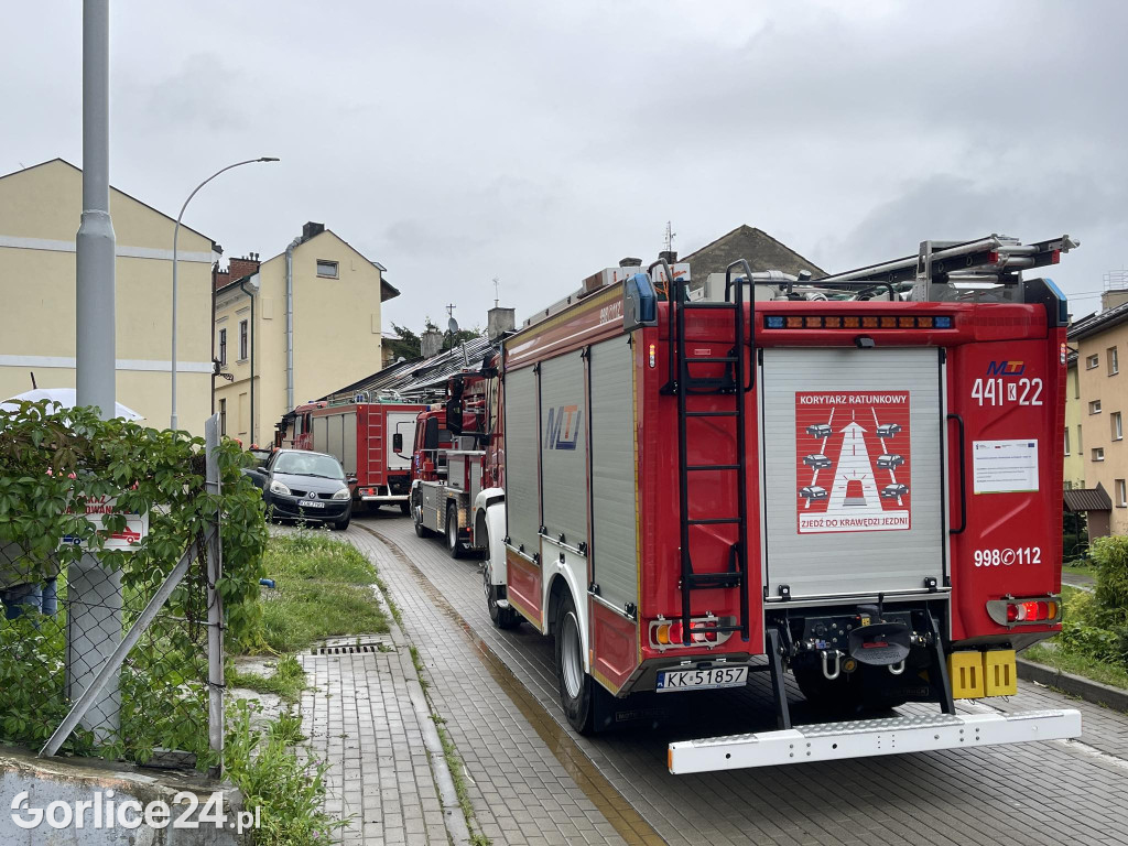 Akcja strażaków w centrum Gorlic (06.08.)