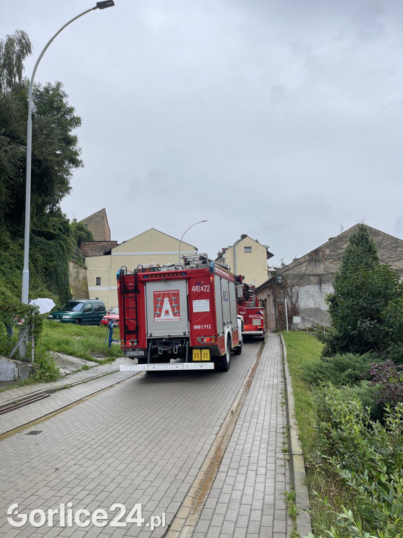 Akcja strażaków w centrum Gorlic (06.08.)