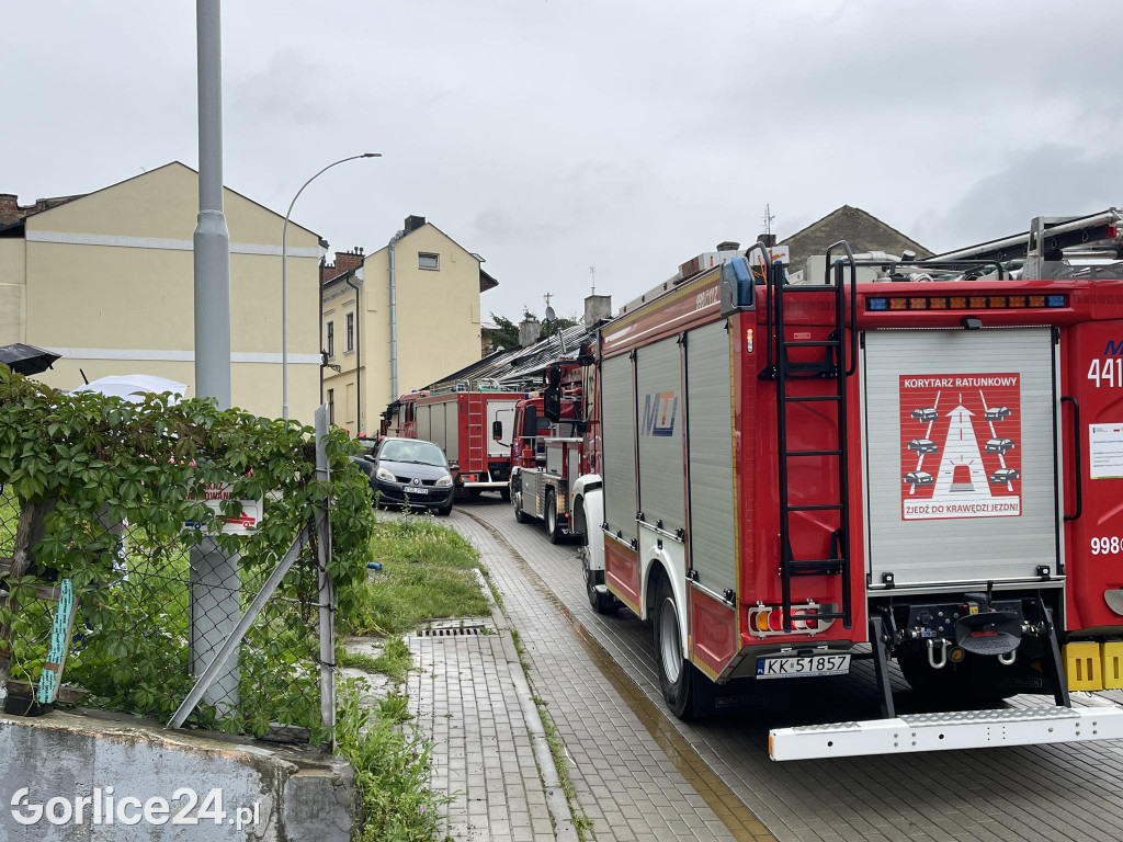 Akcja strażaków w centrum Gorlic (06.08.)