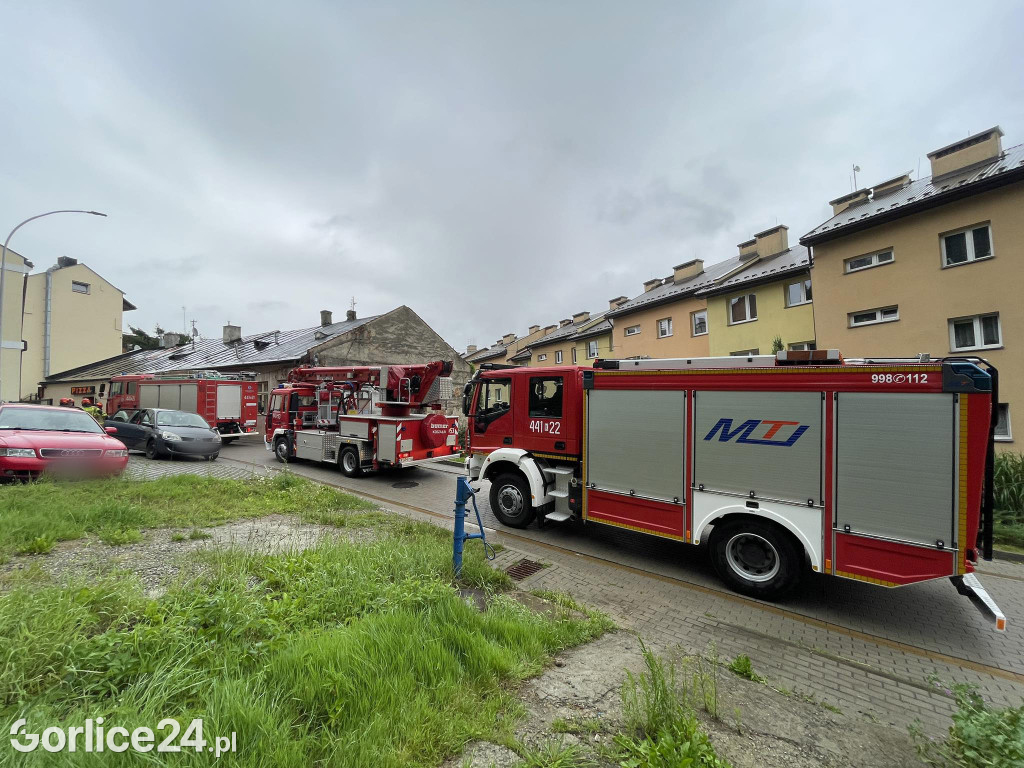 Akcja strażaków w centrum Gorlic (06.08.)