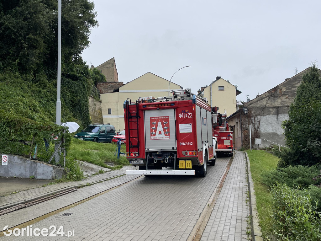 Akcja strażaków w centrum Gorlic (06.08.)