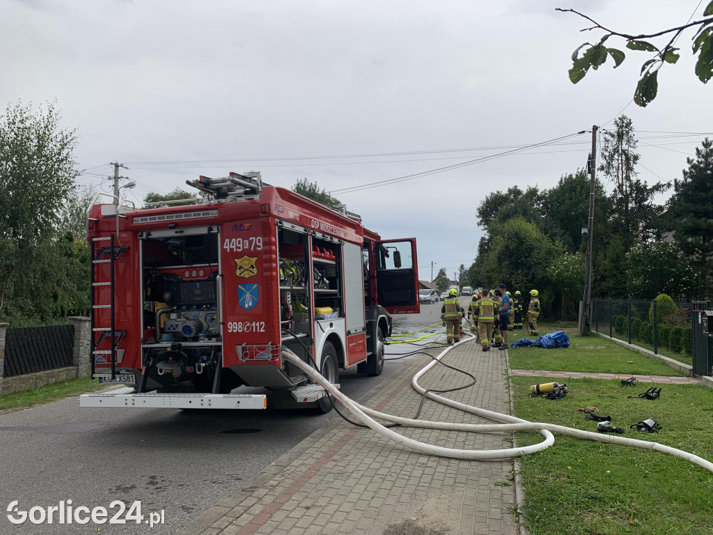 Staszkówka. Pożar słomy na przyczepie (16.08.)