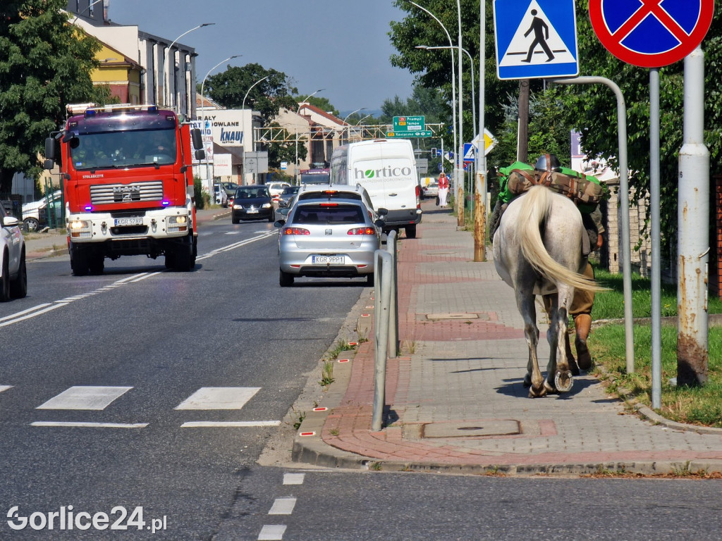 Idzie z Wałbrzycha. Przemaszerował przez Gorlice