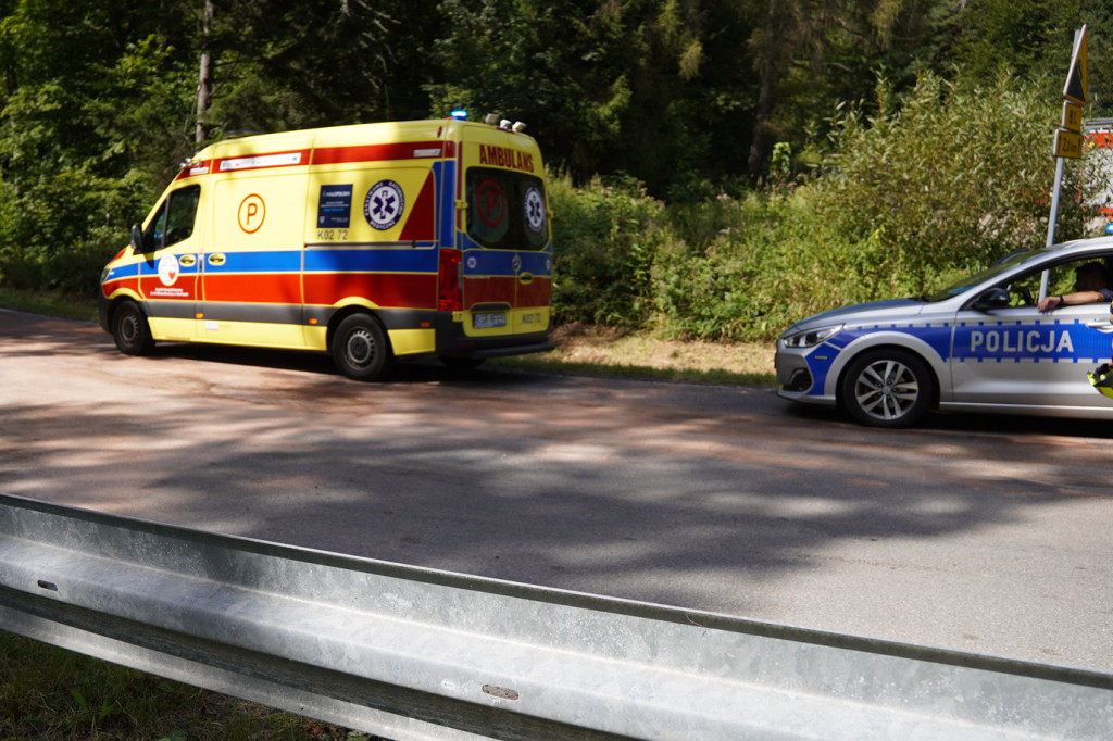 Małastów. Wypadek z udziałem motocyklisty