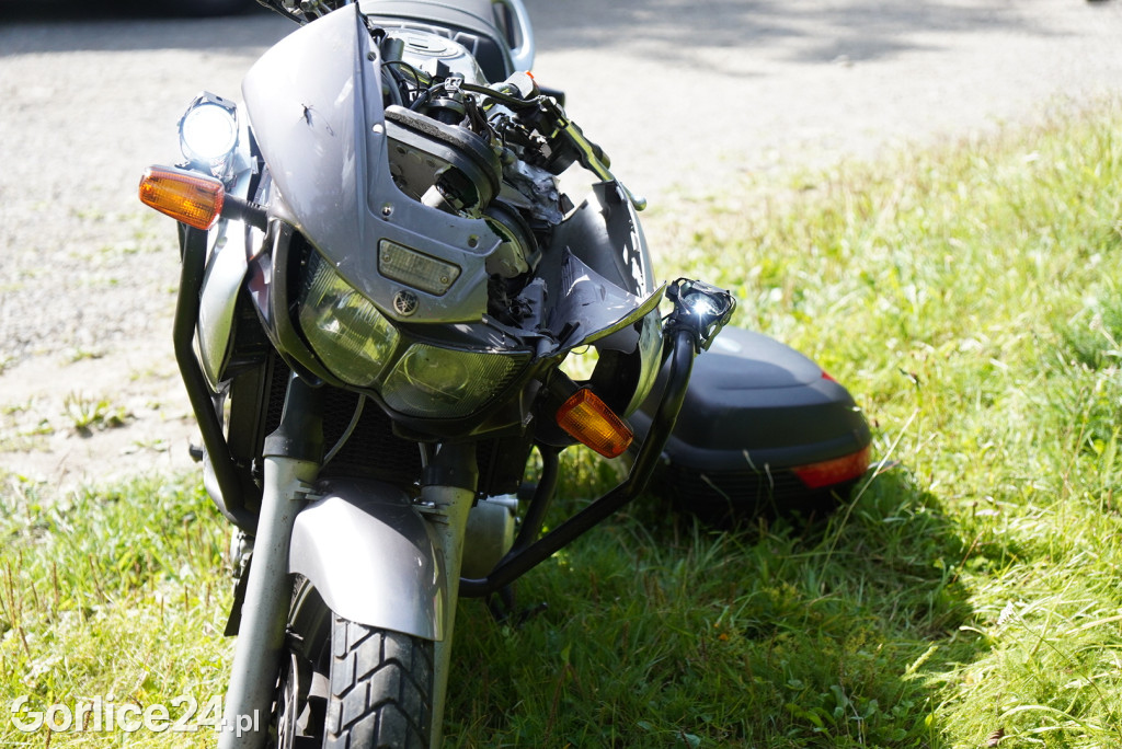 Małastów. Wypadek z udziałem motocyklisty