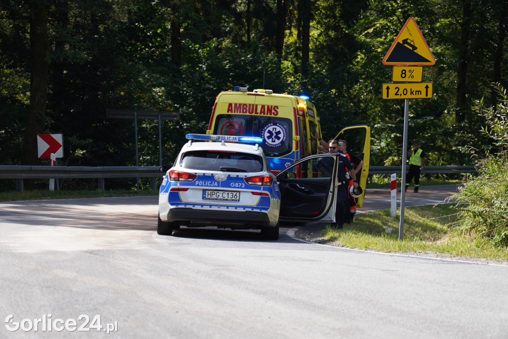 Małastów. Wypadek z udziałem motocyklisty