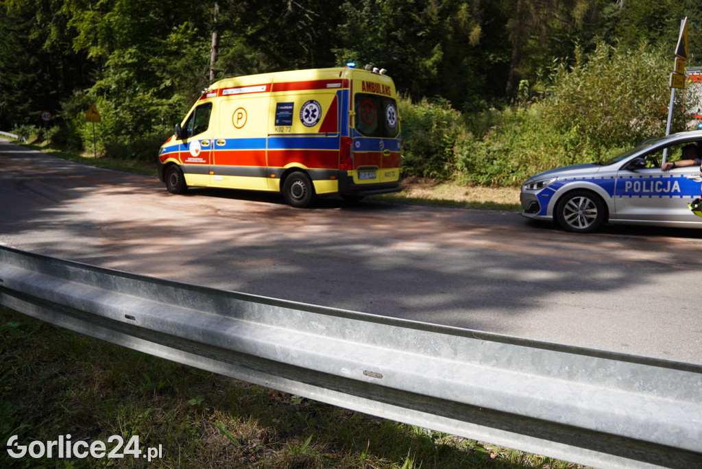 Małastów. Wypadek z udziałem motocyklisty