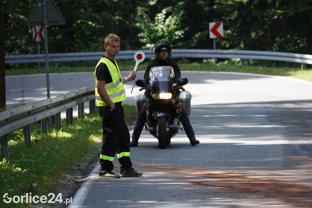 Małastów. Wypadek z udziałem motocyklisty