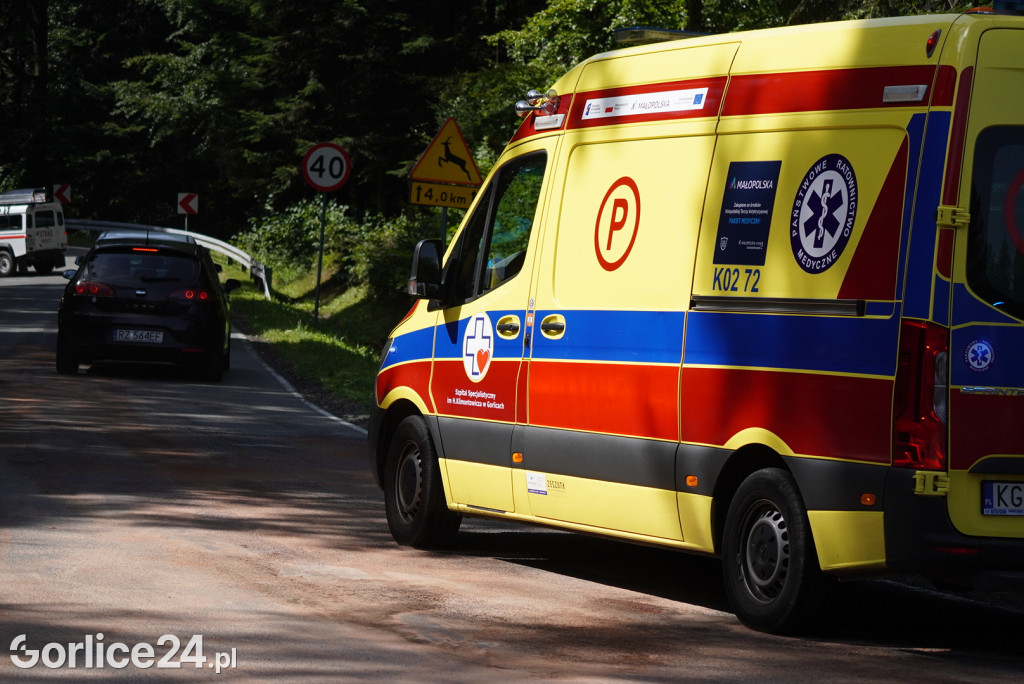Małastów. Wypadek z udziałem motocyklisty
