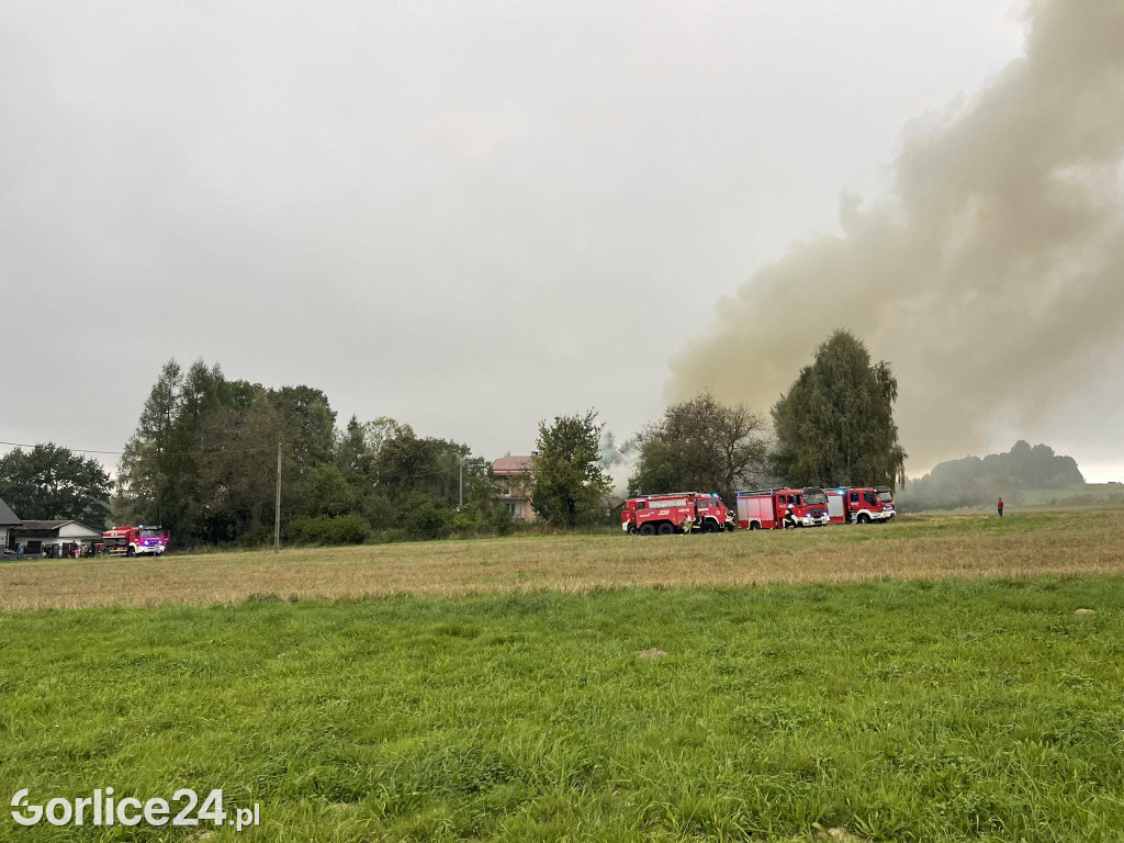 Korczyna. Pożar budynku gospodarczego