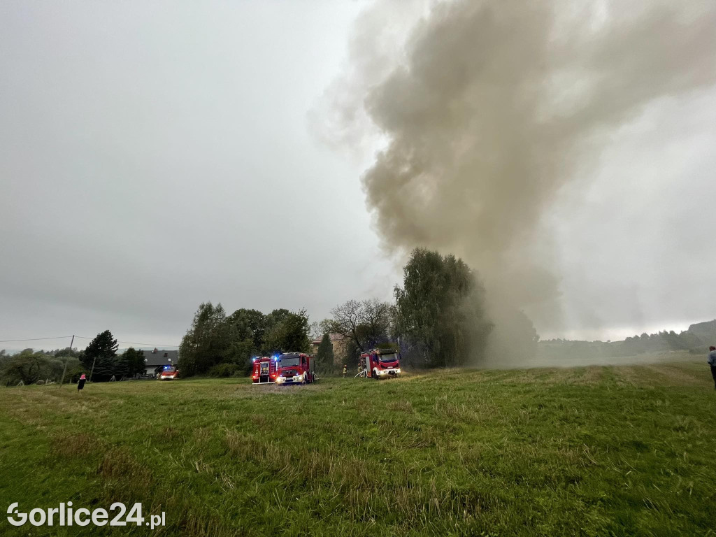 Korczyna. Pożar budynku gospodarczego