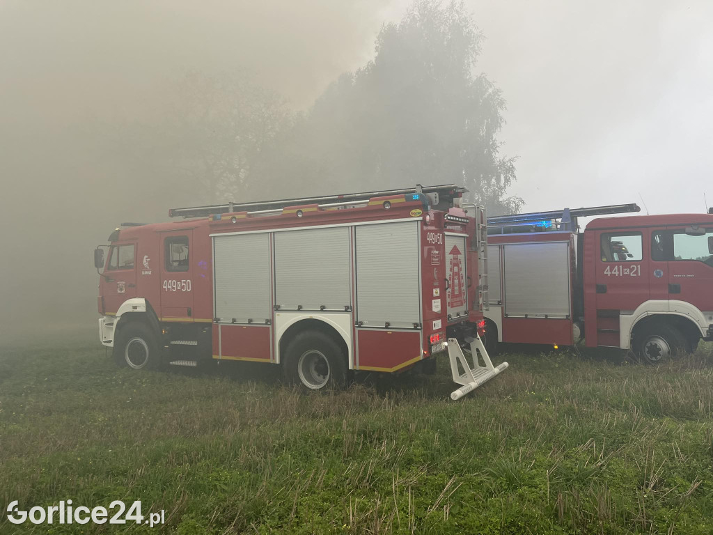 Korczyna. Pożar budynku gospodarczego
