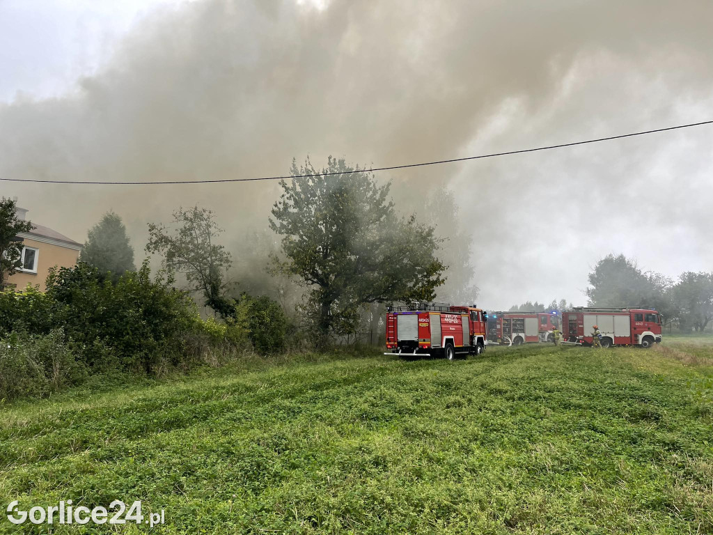 Korczyna. Pożar budynku gospodarczego