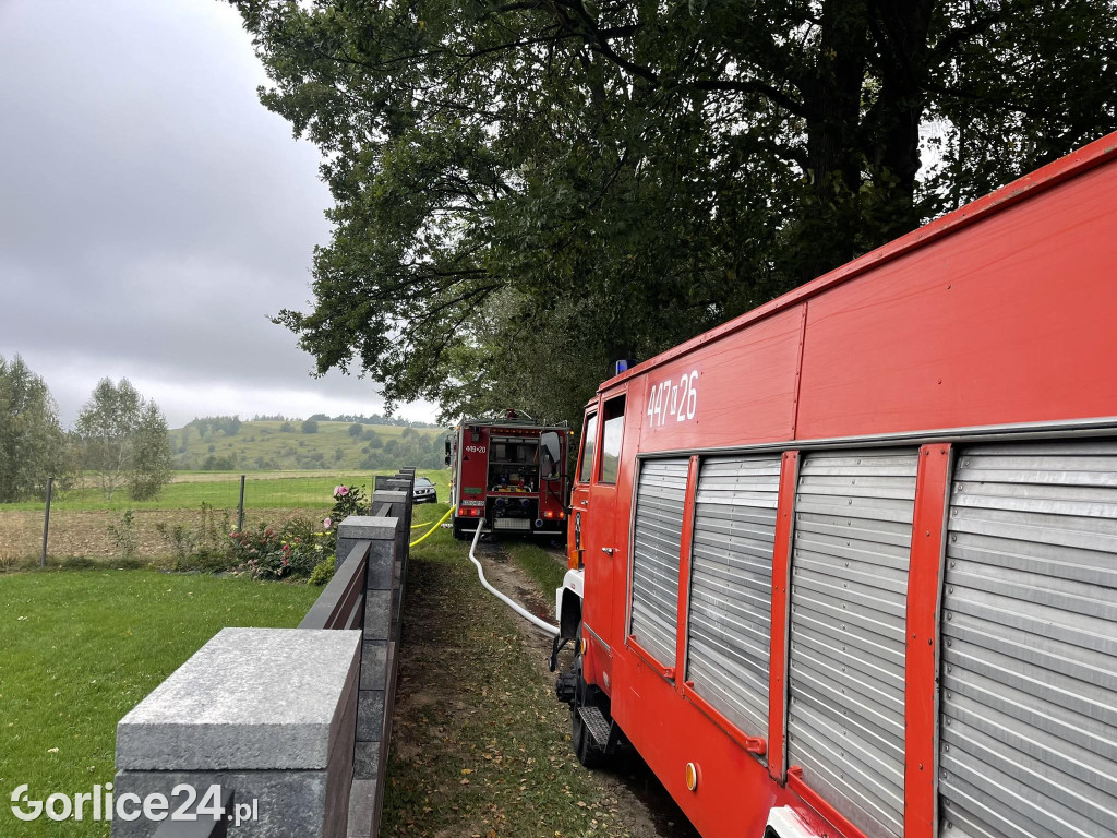 Korczyna. Pożar budynku gospodarczego