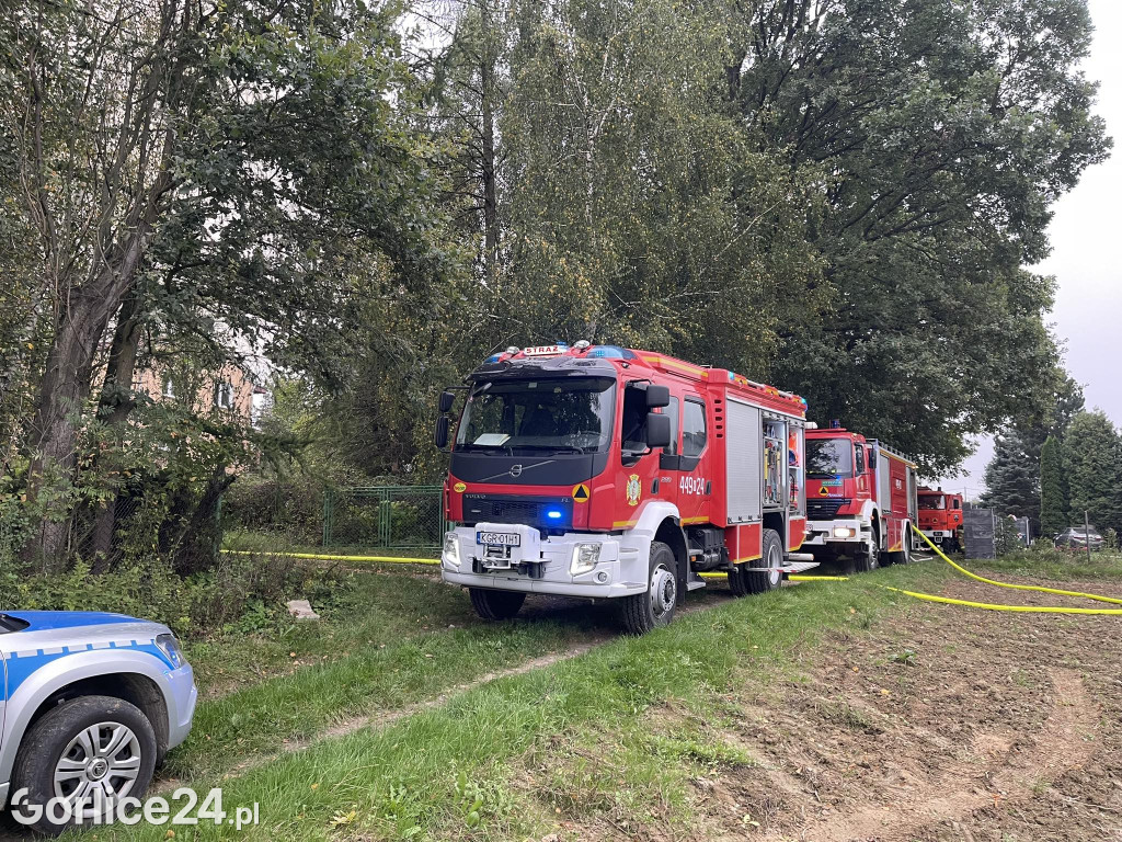 Korczyna. Pożar budynku gospodarczego