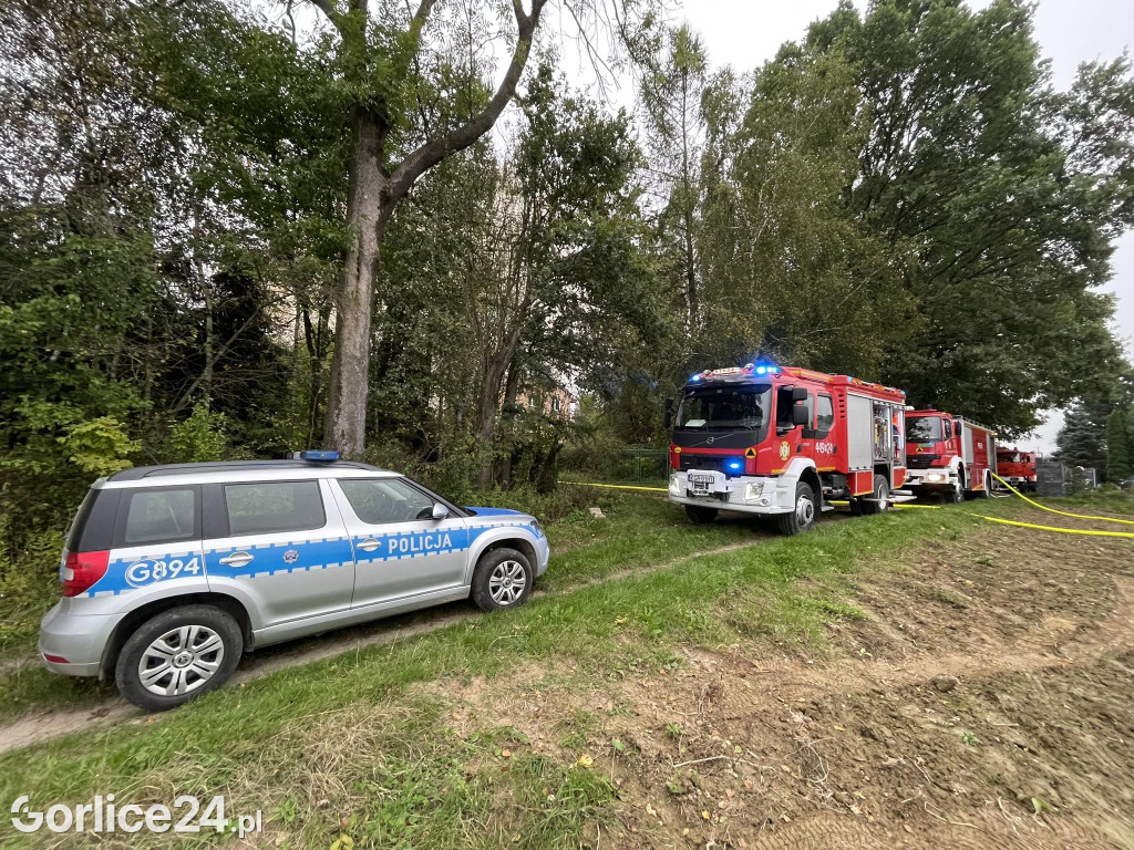Korczyna. Pożar budynku gospodarczego