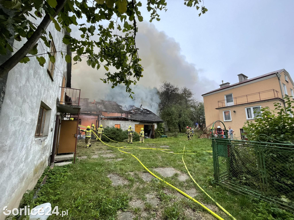 Korczyna. Pożar budynku gospodarczego