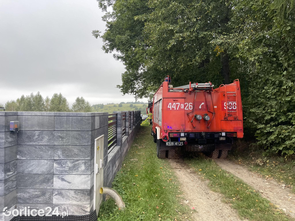 Korczyna. Pożar budynku gospodarczego