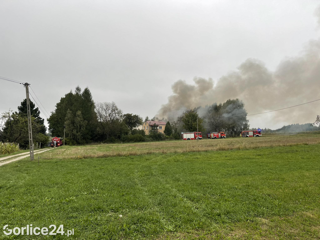 Korczyna. Pożar budynku gospodarczego