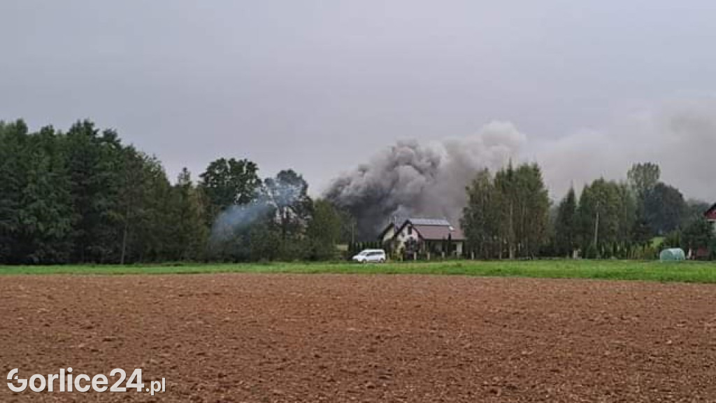 Korczyna. Pożar budynku gospodarczego