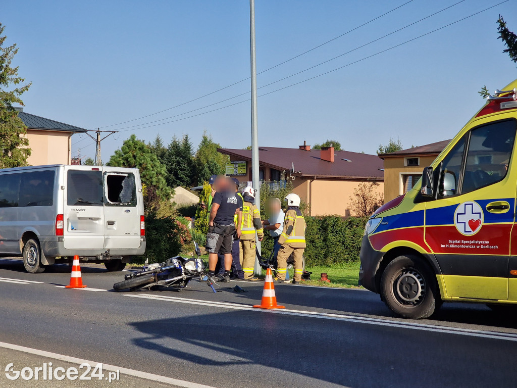 Klęczany. Zderzenie z udziałem motocyklisty