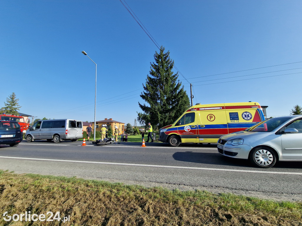 Klęczany. Zderzenie z udziałem motocyklisty