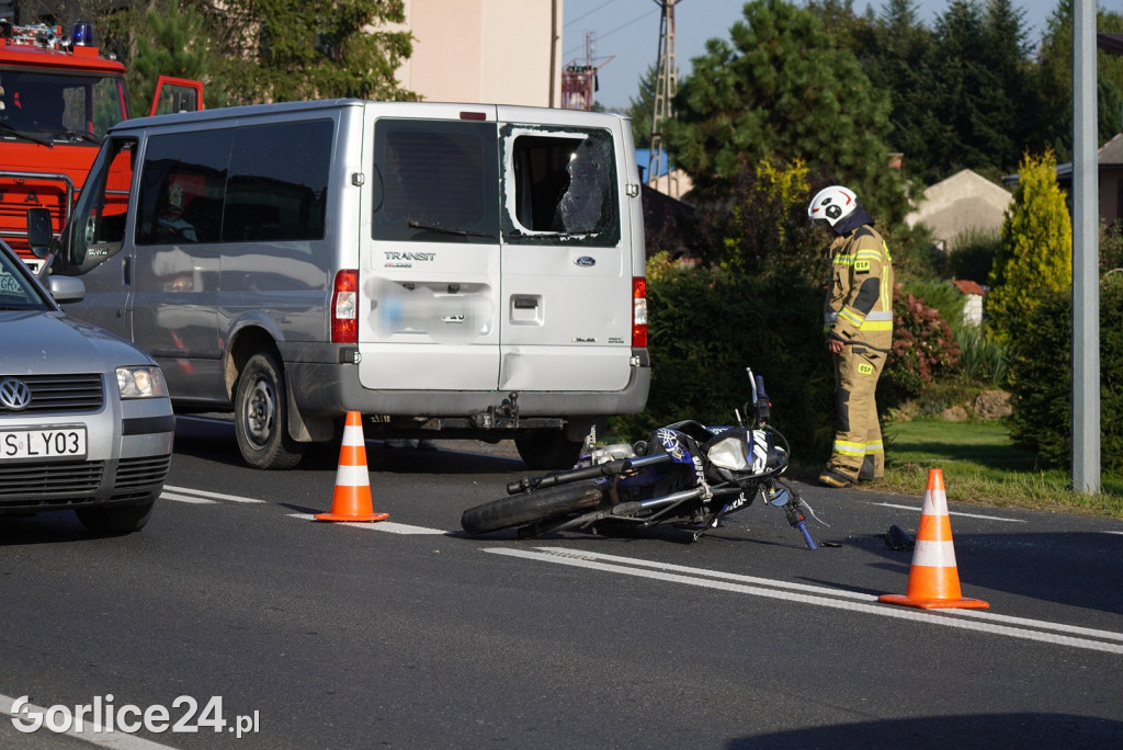 Klęczany. Zderzenie z udziałem motocyklisty