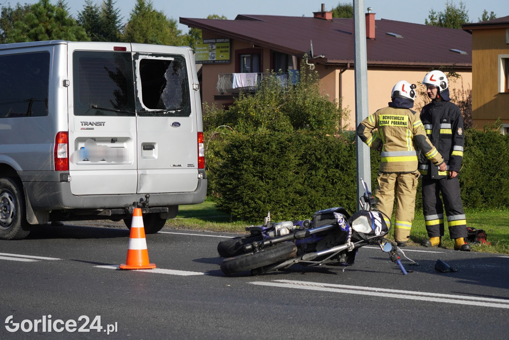 Klęczany. Zderzenie z udziałem motocyklisty