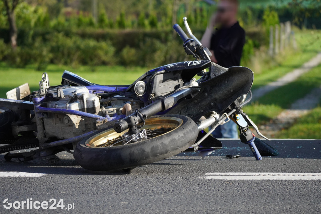 Klęczany. Zderzenie z udziałem motocyklisty
