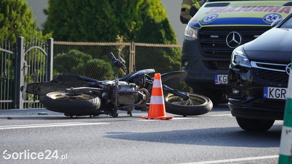 Klęczany. Zderzenie z udziałem motocyklisty
