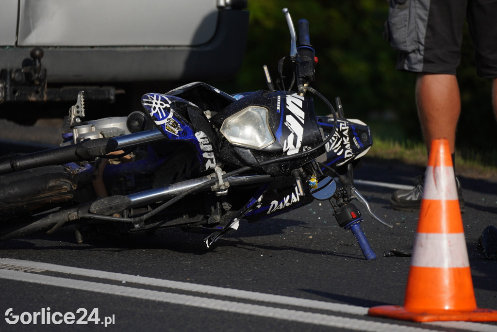 Klęczany. Zderzenie z udziałem motocyklisty