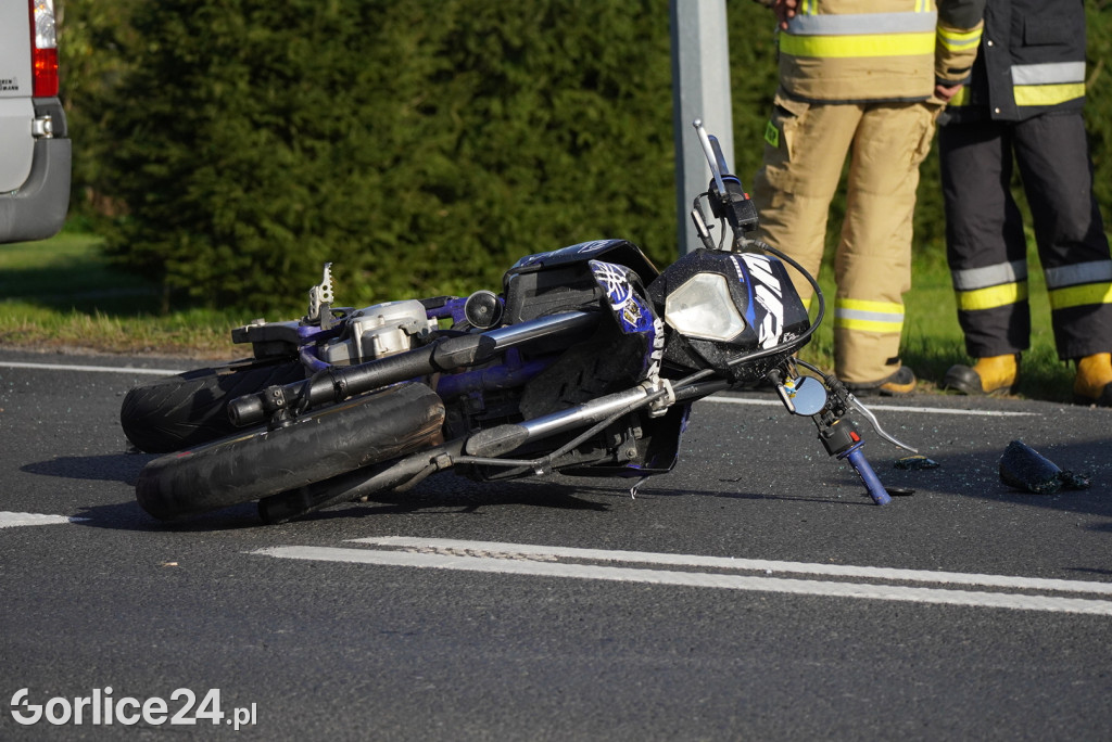 Klęczany. Zderzenie z udziałem motocyklisty