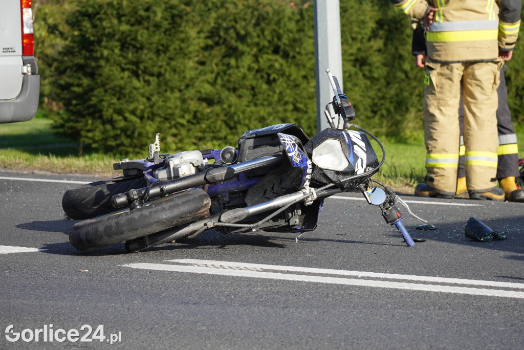 Klęczany. Zderzenie z udziałem motocyklisty