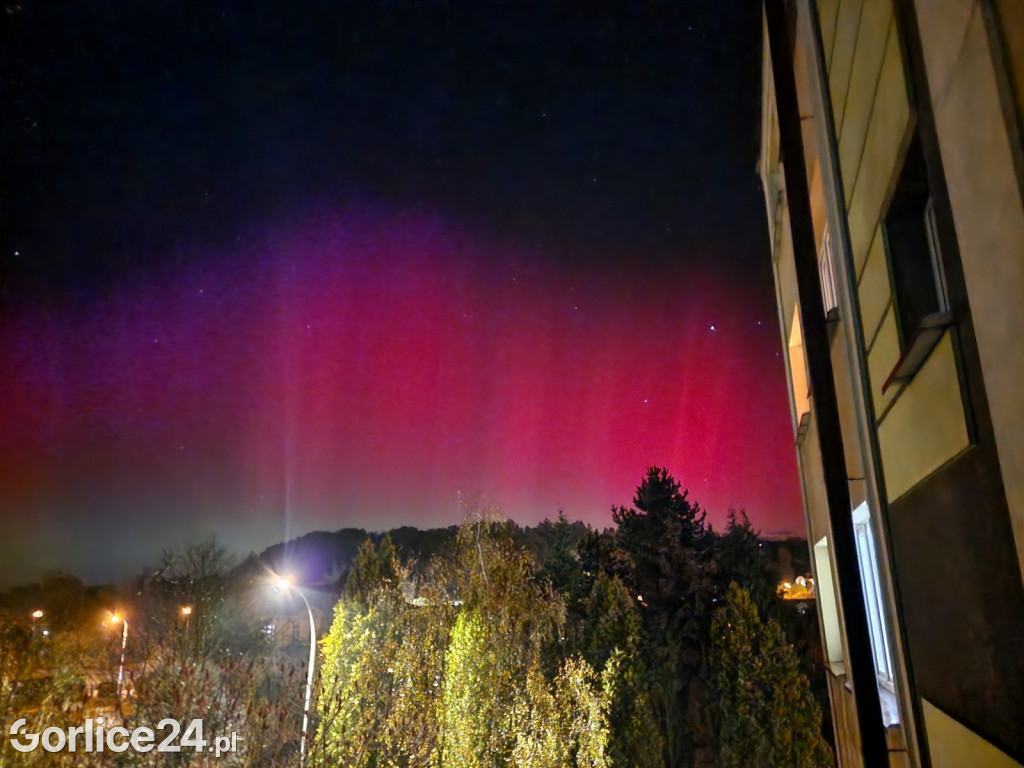 Zorza polarna widoczna z Gorlic (05.11.)