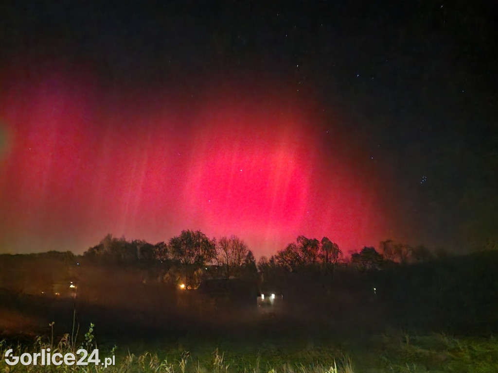 Zorza polarna widoczna z Gorlic (05.11.)