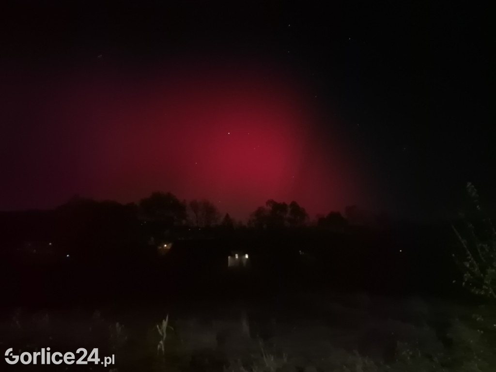 Zorza polarna widoczna z Gorlic (05.11.)