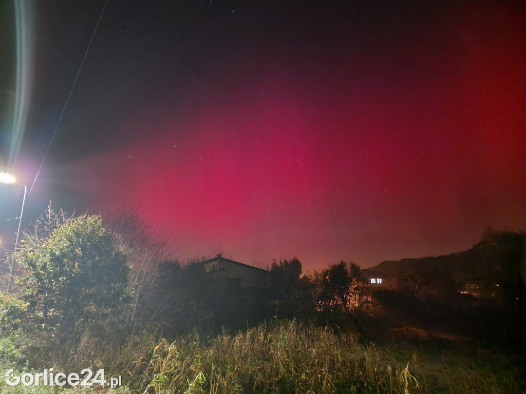 Zorza polarna widoczna z Gorlic (05.11.)