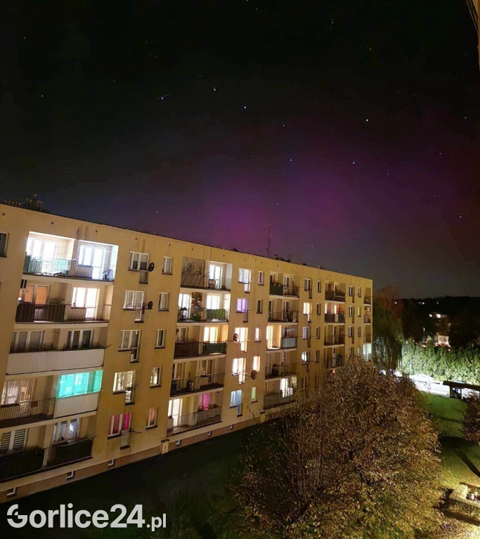 Zorza polarna widoczna z Gorlic (05.11.)