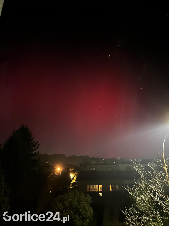 Zorza polarna widoczna z Gorlic (05.11.)
