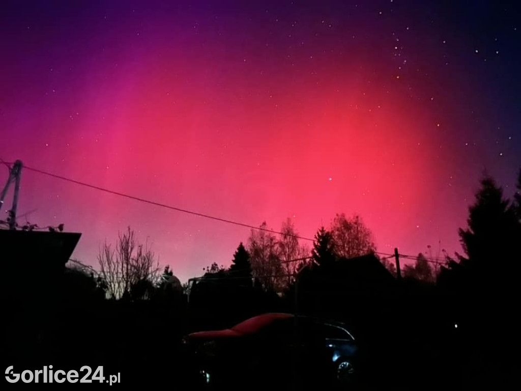 Zorza polarna widoczna z Gorlic (05.11.)